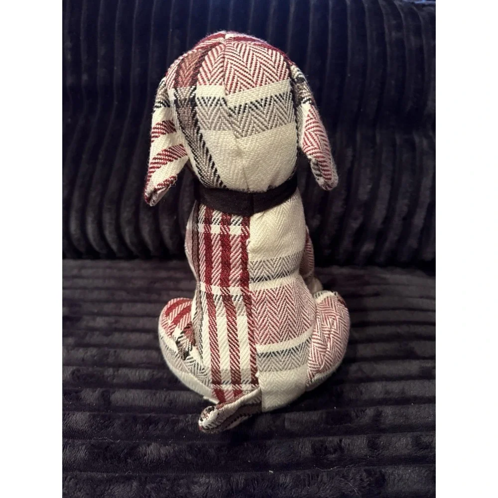 Dog Door Stopper Plaid Fabric Weighted Rustic Home Decor w/ Tags – NOT A TOY